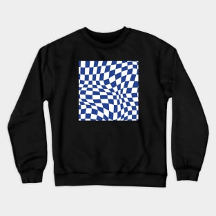 Chelsea Distorted Checkered Pattern Crewneck Sweatshirt